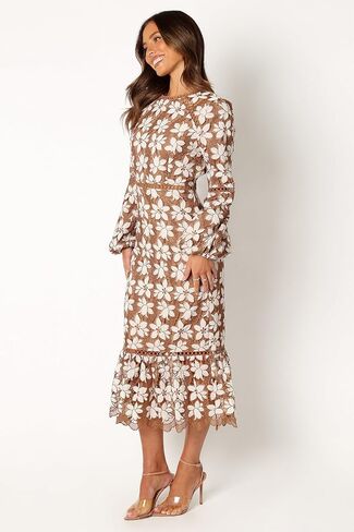 Petal & Pup Womens Pierre Long Sleeve Lace Maxi Dress in Saudi Arabia