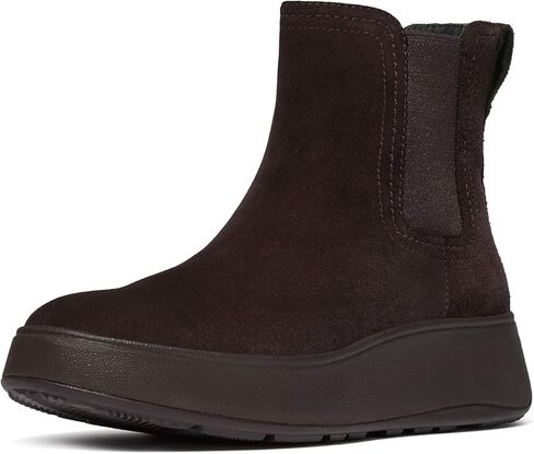 حذاء FitFlop النسائي F-Mode Stitch ذو لون بني داكن من جلد الغزال تشيلسي in Saudi Arabia