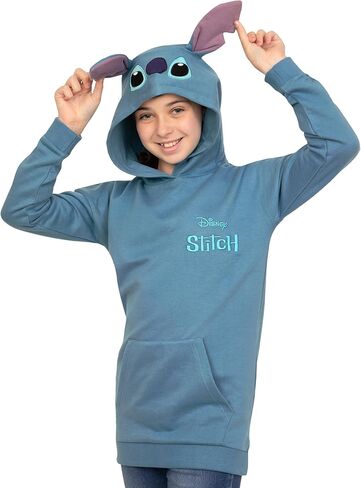 Disney Lilo And Stitch Hoodie, Cotton Girls Hoodie, Stitch Girls Sweatshirt With 3D Ears, Hooded Sweater For Kids in Saudi Arabia
