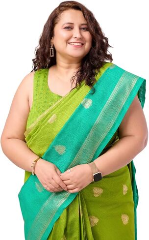Foil Ethnic Motif Printed Bhagalpuri Silk Prestitched Ready To Wear Saree in Saudi Arabia