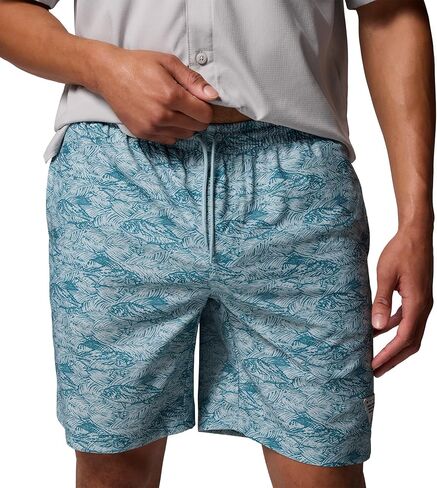 Columbia Mens PFG Rambler Printed Water Short, Crushed Blue Pez Gallo, X-Small x 6 in Saudi Arabia