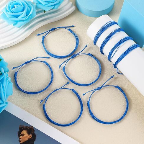 Landical 100 Pcs Colon Cancer Awareness Bracelets Bulk Blue Mental Health Adjustable Bracelets Inspirational Prostate Colon Cancer Gifts for Women Men Social Charity Event in Saudi Arabia