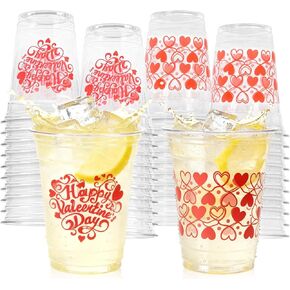 50 Pcs 12 oz St. Patrick's Day Plastic Cups, 'Happy St. Patrick's Day' and 'Lucky' Printed Disposable Cups, Green Shamrock Design Cups for Beverages, Beer, and Irish St. Paddy's Day Party Supplies in Kuwait