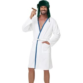 Adult Christmas Movie Costume Xmas Vacation White Robe with Belt in Kuwait