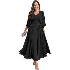 فساتين أم العروس شيفون مع جاكيتات قطعتين من الدانتيل فساتين السهرة الرسمية in Kuwait