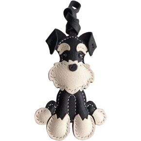 سلسلة مفاتيح أنيقة على شكل كلب شنوزر سلسلة مفاتيح عصرية مصنوعة يدويًا من الجلد للنساء هدايا عيد الميلاد in Kuwait