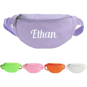 حزمة فاني شخصية، حقيبة حزام اسم مطرزة مخصصة، حقيبة كروس محفظة للفتيات والأولاد، أساسيات السفر العصرية اللطيفة للمراهقات (أسود) in Kuwait