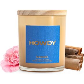 شموع معطرة بالحنين إلى الوطن (هتاف لك) - 7.5 أونصة من مزيج شمع الصويا الطبيعي طويل الأمد هدية للنساء والرجال لجميع المناسبات، 30-35 ساعة وقت الحرق - روائح الحمضيات والفاوانيا in Kuwait