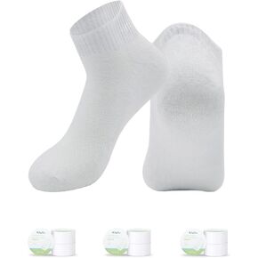 20 Pairs Disposable Pure Cotton Compression Socks for hiking, outdoor sports, business trip, travel, soft, comfortable and convenient,Low Cut black in Saudi Arabia