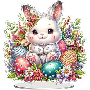 JJfox DIY Tabletop Diamond Art Painting Kit ， سطح المكتب زخرفة خاصة على شكل حجر الراين على شكل حجر الراين. in Kuwait