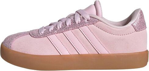 adidas VL Court 3.0 Sneaker, Clear Pink/Clear Pink/Gum, 3 US Unisex Little Kid in Saudi Arabia