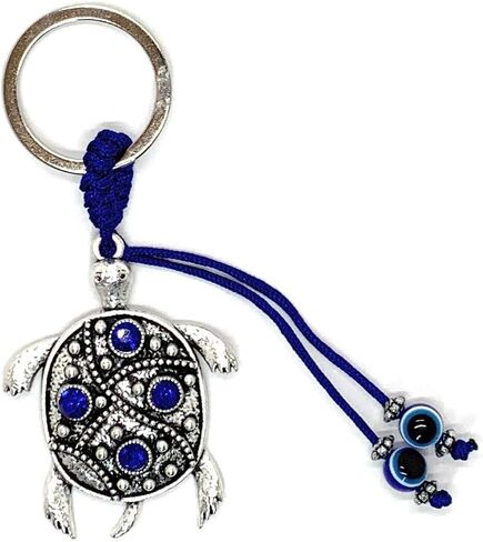 LUCKBOOSTIUM Evil Eye Keychain for Women - Blue Butterfly Charm with Rhinestones, Purse Accessory, Bag Decoration, Rearview Mirror Ornament, Home Décor, Car Hanging Accessory, Spiritual Gift in Kuwait