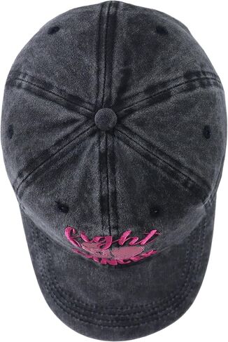 Fight Cancer Hats for Women, Adjustable Cotton Embroidered Boxing Gloves Baseball Cap in Saudi Arabia