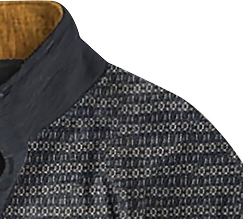 Mens Sweatshirts Knit Pullover Sweatshirt Casual Long Sleeve Shirts Elbow Patches Thermal Loose Button Fall Sweater in Saudi Arabia
