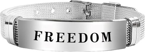 Charlie Kirk Bracelet, Stainless Steel Buckle Memorial Freedom Justice Hero Merch Turning Point Patriot Pray USA Adjustable Bracelets for Women Man Gift Card Jewelry in Saudi Arabia