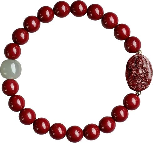 Cinnabar Zodiac Patron Buddha Bracelet, Feng Shui Spiritual Amulet for Protection & Good Luck, for Men & Women in Kuwait