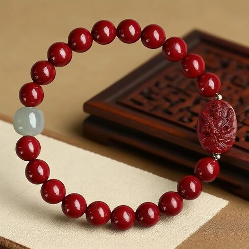 Cinnabar Zodiac Patron Buddha Bracelet, Feng Shui Spiritual Amulet for Protection & Good Luck, for Men & Women in Saudi Arabia