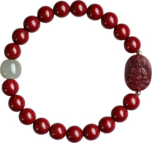 Cinnabar Zodiac Patron Buddha Bracelet, Feng Shui Spiritual Amulet for Protection & Good Luck, for Men & Women in Saudi Arabia
