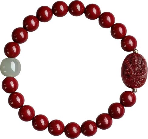 Cinnabar Zodiac Patron Buddha Bracelet, Feng Shui Spiritual Amulet for Protection & Good Luck, for Men & Women in Saudi Arabia