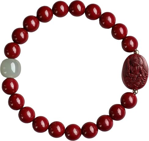 Cinnabar Zodiac Patron Buddha Bracelet, Feng Shui Spiritual Amulet for Protection & Good Luck, for Men & Women in Saudi Arabia