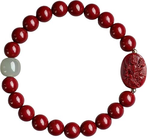 Cinnabar Zodiac Patron Buddha Bracelet, Feng Shui Spiritual Amulet for Protection & Good Luck, for Men & Women in Saudi Arabia