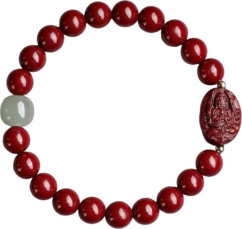 Cinnabar Zodiac Patron Buddha Bracelet, Feng Shui Spiritual Amulet for Protection & Good Luck, for Men & Women in Saudi Arabia
