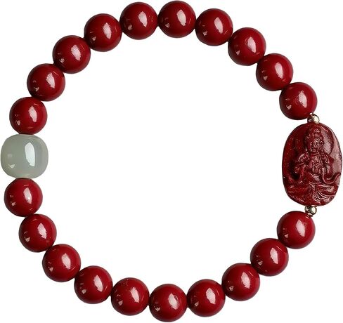 Cinnabar Zodiac Patron Buddha Bracelet, Feng Shui Spiritual Amulet for Protection & Good Luck, for Men & Women in Saudi Arabia