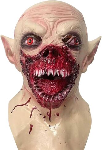 قناع رأس مصاص الدماء المخيف للبالغين ، قناع الرعب Zombie Zombie Cosplay Cosplay For Halloween Props Props in Kuwait