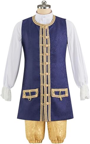 18th Century Adult Men Victorian Rococo Costume Baroque Masquerade Luxury Outfit King Prince Suit in Saudi Arabia