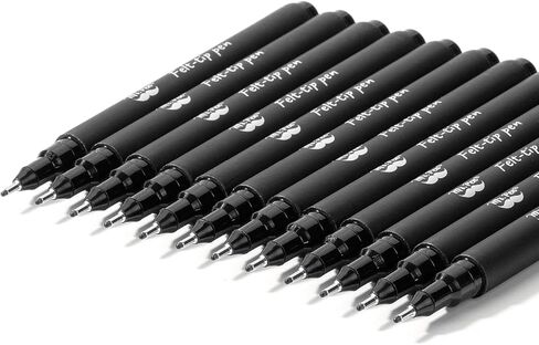 Mr. Pen- Drawing Pens for Artists, 0.05mm, 12 Pack, Black Artist Pens, Micro Pens for Drawing, Ink Pens for Drawing, Sketch Pens, Micro Pen, Fineliner Pens, Bible Journaling Pens, Fine Point in Saudi Arabia
