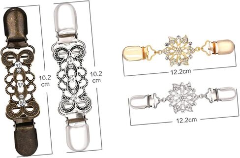4Pcs Vintage Shawl Clips Dress Cinch Clips for Women Durable Cardigan and Sweater Clasps Lightweight and Easy to Use for Weddings Parties and More in Saudi Arabia