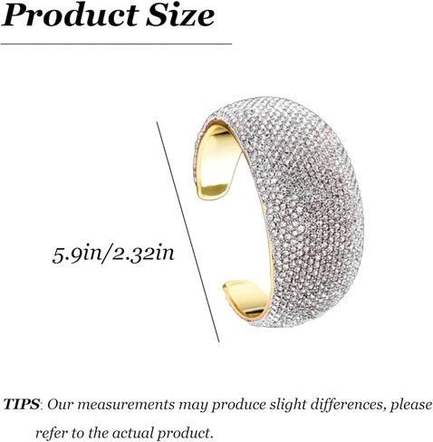 Long tiantian Chunky Rhinestone Bracelet for Women Wedding Guest Jewelry Elegant Cuff for Indian or Floral Dresses in Saudi Arabia