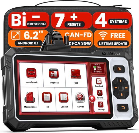 أداة فحص ثنائية الاتجاه ANCEL OBD2 FX6000 لـ ABS/SRS/Transmission/Enigne ، ماسح تشخيص السيارات مع اختبار نشط ، الزيت/الفرامل/SAS/THROTTLE/BMS/ABS BLAINDING/GEAR ، AUTO VIN in Kuwait