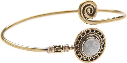 81stgeneration Women's Brass Gold Tone Gemstone Tribal Ethic Indian Adjustable Cuff Bangle Bracelet in Saudi Arabia