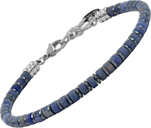10:10 Beaded Bracelet for Men and Women – Natural Gemstone Bracelet, Hematite and Stainless Steel – Adjustable, Durable and Elegant – Made in Italy in Saudi Arabia