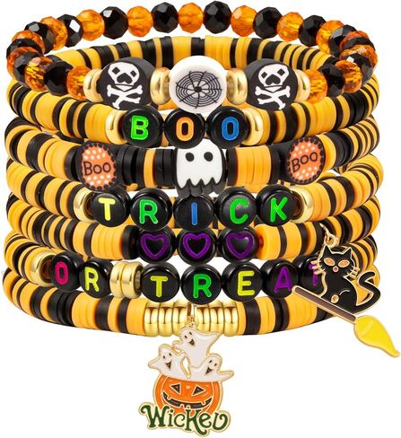 Friendship Beaded Bracelets for Women, Stackable Colorful Surfer Boho Clay Bead Stretch Bracelets in Saudi Arabia