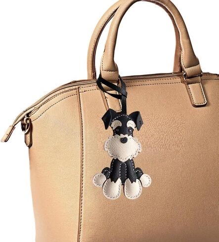 KeyChain Elegant Schnauzer Dog Keychain Fashionable Leather Charm Handmade Key chain for Women Christmas Gifts in Saudi Arabia