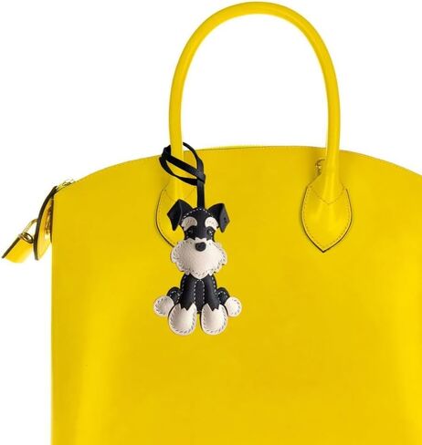 KeyChain Elegant Schnauzer Dog Keychain Fashionable Leather Charm Handmade Key chain for Women Christmas Gifts in Saudi Arabia