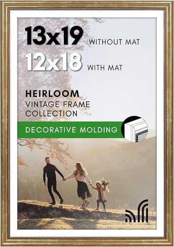 Americanflat 16x20 Picture Frame with Polished Plexiglass - Use as 11x14 Frame with Mat or Display 16x20 Photo Without Mat - Ornate Picture Frames for Wall Display - Silver in Saudi Arabia