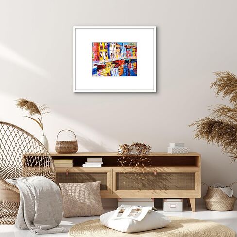إطار ملصق Americanflat مقاس 22 × 28 مع زجاج شبكي مصقول - يُستخدم كإطار مقاس 12 × 16 مع حصيرة أو عرض صورة مقاس 22 × 28 بدون حصيرة - مجموعة مميزة - إطارات صور رفيعة لعرض الحائط - أبيض in Saudi Arabia