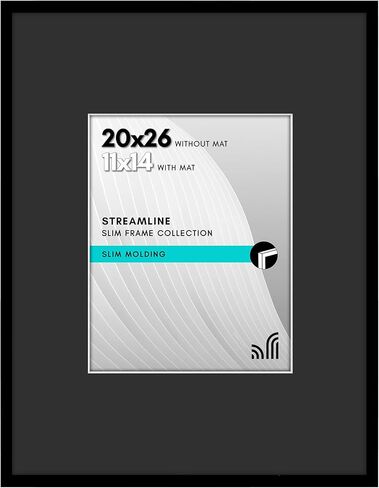 إطار ملصق Americanflat مقاس 22 × 28 مع زجاج شبكي مصقول - يُستخدم كإطار مقاس 12 × 16 مع حصيرة أو عرض صورة مقاس 22 × 28 بدون حصيرة - مجموعة مميزة - إطارات صور رفيعة لعرض الحائط - أبيض in Saudi Arabia