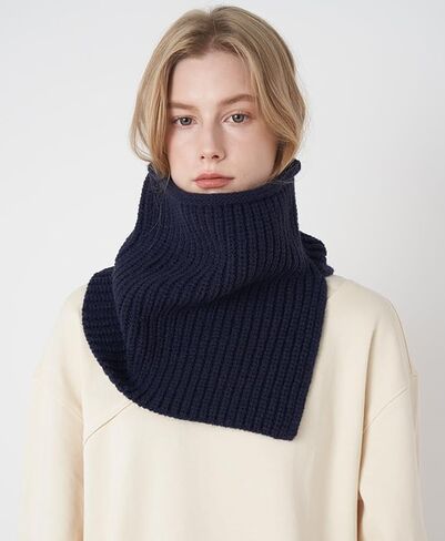 Molodo Neck Warmer Women Chunky Knitted Cowl Neck Winter Warm Cozy Soft Solid Fashion Versatile Scarf in Saudi Arabia