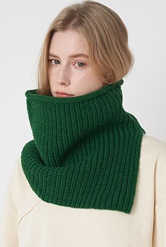 Molodo Neck Warmer Women Chunky Knitted Cowl Neck Winter Warm Cozy Soft Solid Fashion Versatile Scarf in Saudi Arabia