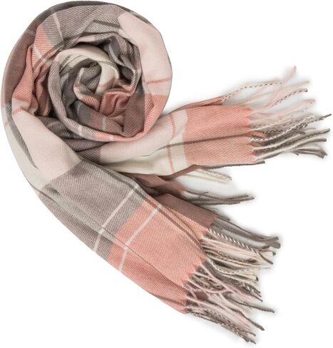 Women's Winter-Plaid-Scarf Soft Cashmere Feels Warm-Shawl Tartan Scarves Long Blanket Wraps in Saudi Arabia