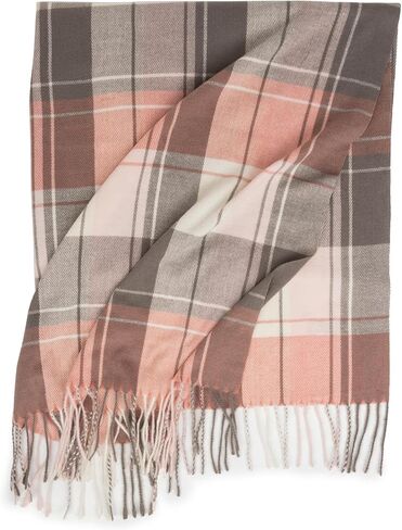 Women's Winter-Plaid-Scarf Soft Cashmere Feels Warm-Shawl Tartan Scarves Long Blanket Wraps in Saudi Arabia