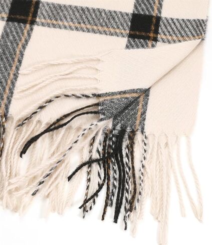 Winter Scarf for Women - Plaid Shawl Wraps for Women Oversized Scarves Cashmere Feel Tassel, 27.6x70.9 in, Warm & Stylish in Saudi Arabia