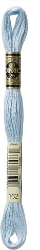 DMC 117-162 Mouline تقطعت بهم السبل القطن ستة خيط تطريز الخيط ، الأزرق الفاتح ، 8.7 ياردة in Kuwait