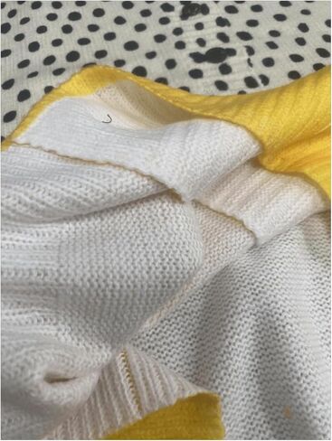 GORGLITTER Women's Polka Dots Sweater Color Block Long Sleeve Button Down Trendy Cardigan in Saudi Arabia