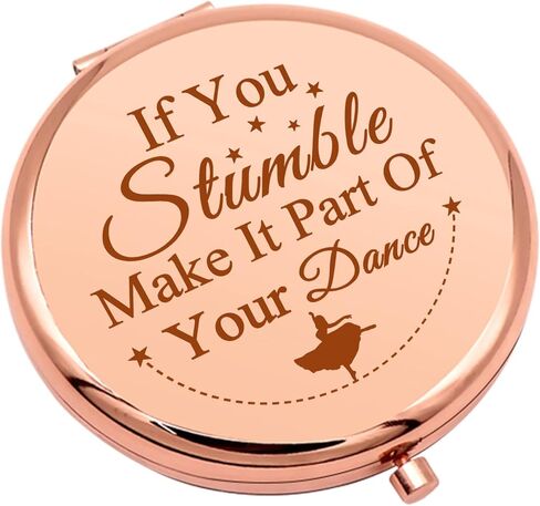 Inspirational Gifts Dancer Gift for Women Compact Makeup Mirror for Dance Lover Encouragement Gifts for Dance Teacher Motivational Gift Folding Makeup Mirror for Dancer Teams Christmas Birthday in Saudi Arabia