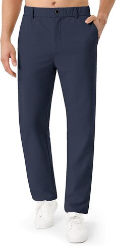 Mens Golf Pants Waterproof Stretch Work Pants 30"/32"/34" Quick Dry Lightweight Casual Comfy Trousers with Pockets in Saudi Arabia